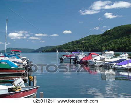 Stock Image -  Cooperstown, NY, New York, Otsego Lake. Fotosearch