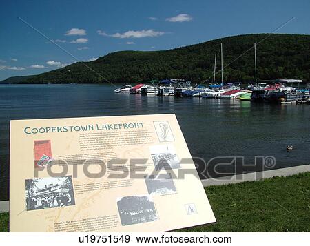 Stock Photo -  Cooperstown, NY, New York, Otsego Lake, lakefront. Fotosearch
