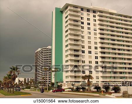 Daytona Beach, FL, Florida, apartment buildings and resorts View Large Photo Image Picture - Daytona Beach, FL, Florida, apartment buildings and resorts. Fotosearch