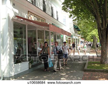 Picture -  East Hampton, NY, New York, Long Island, Historic Downtown. Fotosearch