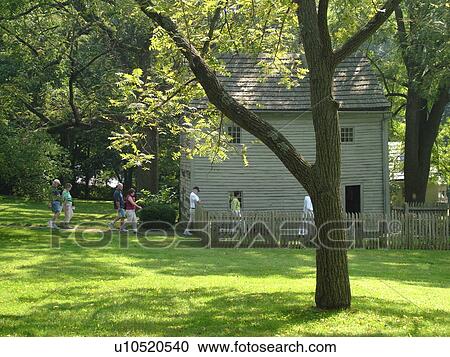 Stock Image -  Ephrata, PA, Pennsylvania, Lancaster County, Ephrata Cloister, Communal Village, Conrad Beissel's House. Fotosearch