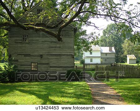 Stock Image -  Ephrata, PA, Pennsylvania, Lancaster County, Ephrata Cloister, Communal Village, Conrad Beissel's House. Fotosearch