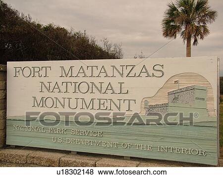 FL, Florida, Fort Matanzas National Monument, entrance sign View Large Photo Image Stock Photo - FL, Florida, Fort Matanzas National Monument, entrance sign. Fotosearch