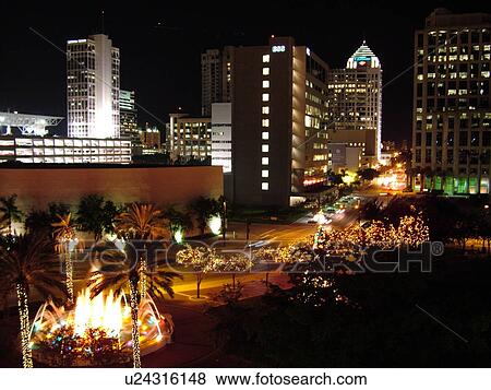 Fort Lauderdale, FL, Florida, aerial downtown, Bubier Park, Musical Fountain, evenings, skyline View Large Photo Image Stock Photo - Fort Lauderdale, FL, Florida, aerial downtown, Bubier Park, Musical Fountain, evenings, skyline. Fotosearch