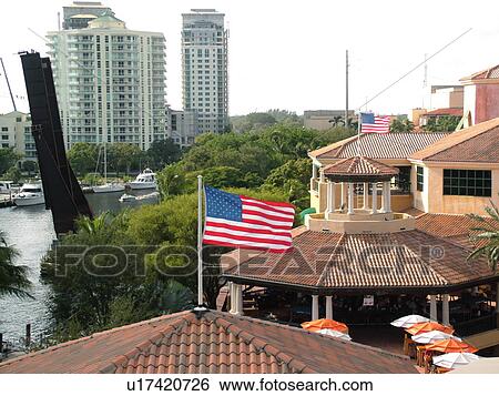 Fort Lauderdale, FL, Florida, Las Olas Riverfront Marketplace, New River, riverfront, aerial View Large Photo Image Stock Photograph - Fort Lauderdale, FL, Florida, Las Olas Riverfront Marketplace, New River, riverfront, aerial. Fotosearch