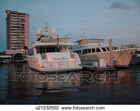 Stock Image -  Fort Lauderdale, FL, Florida, New River, Intracoastal Waterway, marina. Fotosearch