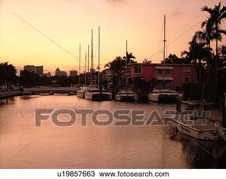 Fort Lauderdale, FL, Florida, Intracoastal Waterway, sunset View Large Photo Image Stock Image - Fort Lauderdale, FL, Florida, Intracoastal Waterway, sunset. Fotosearch