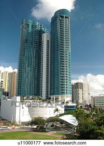 Fort Lauderdale, FL, Florida, downtown, skyline, high-rises, amphitheater, Bubier Park View Large Photo Image Stock Photo - Fort Lauderdale, FL, Florida, downtown, skyline, high-rises, amphitheater, Bubier Park. Fotosearch