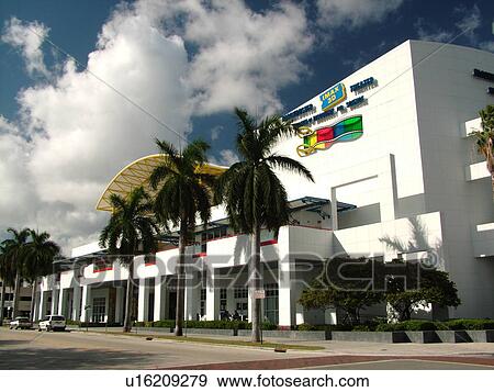 Stock Photo -  Fort Lauderdale, FL, Florida, downtown, Museum of Discovery and Science, Blockbuster IMAX Theater. Fotosearch