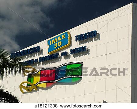 Stock Photo -  Fort Lauderdale, FL, Florida, downtown, Museum of Discovery and Science, Blockbuster IMAX Theater. Fotosearch