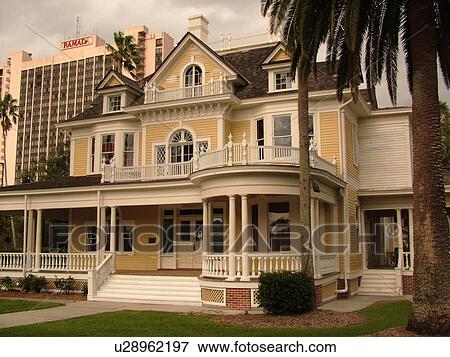 Fort Myers, FL, Florida, John T. Murphy-Burroughs Home ca. 1901, Georgian Revival Style Mansion View Large Photo Image Stock Photo - Fort Myers, FL, Florida, John T. Murphy-Burroughs Home ca. 1901, Georgian Revival Style Mansion. Fotosearch