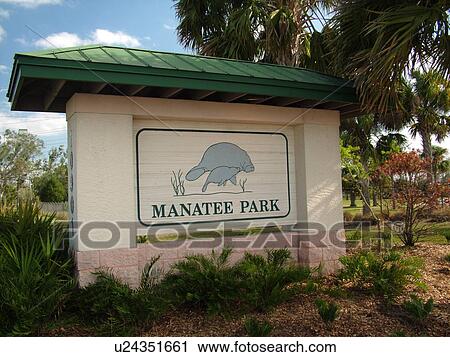 Fort Myers, FL, Florida, Lee County Manatee Park, entrance sign View Large Photo Image Stock Image - Fort Myers, FL, Florida, Lee County Manatee Park, entrance sign. Fotosearch