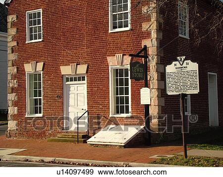 Fredericksburg, VA, Virginia, Historic Downtown, Caroline Street, Lewis Store View Large Photo Image Stock Photo - Fredericksburg, VA, Virginia, Historic Downtown, Caroline Street, Lewis Store. Fotosearch