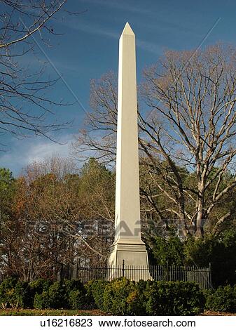 Stock Image -  Fredericksburg, VA, Virginia, Mary Washington Monument and Grave, 40-foot granite shaft. Fotosearch