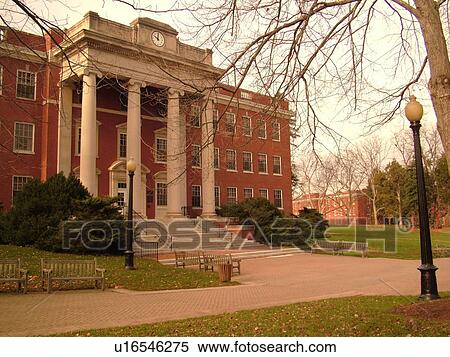 Stock Photography -  Fredericksburg, VA, Virginia, Mary Washington College, University of Mary Washington, George Washington Hall, Dodd Auditorium. Fotosearch