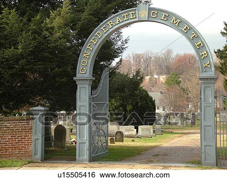 Stock Photograph -  Fredericksburg, VA, Virginia, Confederate Cemetery. Fotosearch