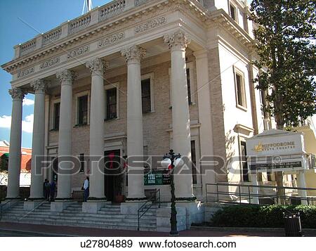 Stock Photo -  Gainesville, FL, Florida, downtown, Hippodrome State Theater housed in the original Gainesville Post Office. Fotosearch