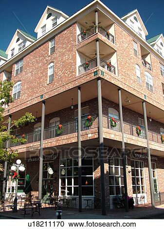 Stock Image -  Gainesville, FL, Florida, Historic Downtown, Starbucks Coffee. Fotosearch