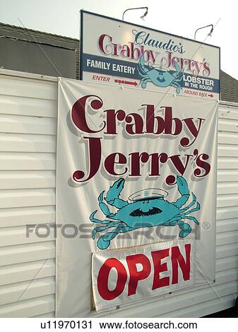 Greenport, NY, Long Island, New York, Atlantic Ocean, Crabby Jerry's Seafood Restaurant on the pier View Large Photo Image Stock Image - Greenport, NY, Long Island, New York, Atlantic Ocean, Crabby Jerry's Seafood Restaurant on the pier. Fotosearch