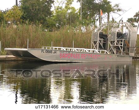 Stock Photograph -  Homestead, FL, Florida, Everglades, Alligator Farm, Sawgrass Recreation Area, wetlands, swamp, air boat ride. Fotosearch