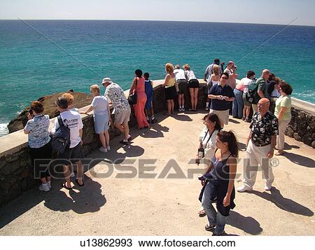 Stock Image -  Honolulu, Oahu, HI, Hawaii, Windward O'ahu, Koko Head Regional Park, Sandy Beach Park, Kalanianaole Highway, overlook. Fotosearch