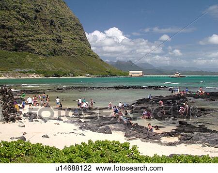 Honolulu, Oahu, HI, Hawaii, Windward O'ahu, Makapuu Beach Park, Kalanianaole Highway, scenic coastline, swimming View Large Photo Image Stock Image - Honolulu, Oahu, HI, Hawaii, Windward O'ahu, Makapuu Beach Park, Kalanianaole Highway, scenic coastline, swimming. Fotosearch