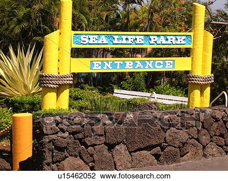 Honolulu, Oahu, HI, Hawaii, Windward O'ahu, Waimanalo Beach, Kalanianaole Highway, Sea Life Park, entrance sign View Large Photo Image Stock Image - Honolulu, Oahu, HI, Hawaii, Windward O'ahu, Waimanalo Beach, Kalanianaole Highway, Sea Life Park, entrance sign. Fotosearch