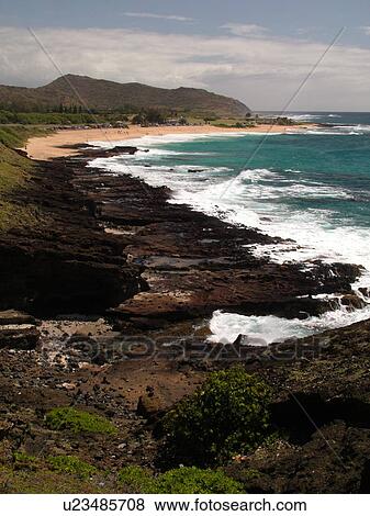Honolulu, Oahu, HI, Hawaii, Windward O'ahu, Koko Head Regional Park, Sandy Beach Park, Kalanianaole Highway, scenic coastline View Large Photo Image Stock Photo - Honolulu, Oahu, HI, Hawaii, Windward O'ahu, Koko Head Regional Park, Sandy Beach Park, Kalanianaole Highway, scenic coastline. Fotosearch