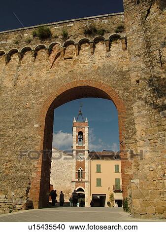 Italy, San Quirico d'Orcia, Tuscany, Toscana, Europe, Entrance gate to the small town of San Quirico d'Orcia. View Large Photo Image Stock Image -  Italy, San Quirico d'Orcia, Tuscany, Toscana, Europe, Entrance gate to the small town of San Quirico d'Orcia.. Fotosearch