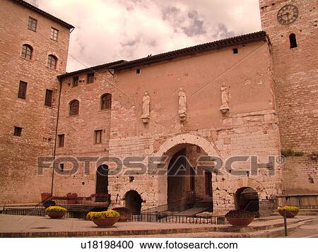 Italy, Spello, Umbria, Europe. Medieval Porta Consolare the main entrance to the medieval town of Spello. View Large Photo Image Stock Image - Italy, Spello, Umbria, Europe. Medieval Porta Consolare the main entrance to the medieval town of Spello.. Fotosearch