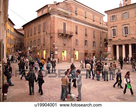 Italy, Urbino, Marche, Europe, Piazza della Repubblica in the medieval town of Urbino. View Large Photo Image Stock Image - Italy, Urbino, Marche, Europe, Piazza della Repubblica in the medieval town of Urbino.. Fotosearch