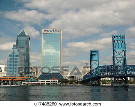 Jacksonville, FL, Florida, downtown skyline, Main Street Bridge spans the St. Johns River View Large Photo Image Stock Image - Jacksonville, FL, Florida, downtown skyline, Main Street Bridge spans the St. Johns River . Fotosearch