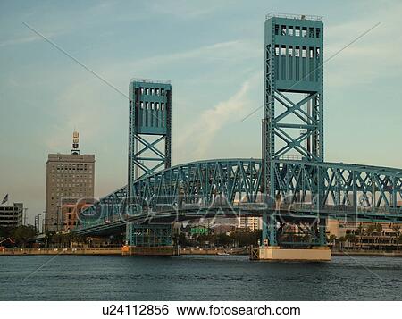 Jacksonville, FL, Florida, Main Street Bridge spans the St. Johns River View Large Photo Image Stock Photograph - Jacksonville, FL, Florida, Main Street Bridge spans the St. Johns River . Fotosearch