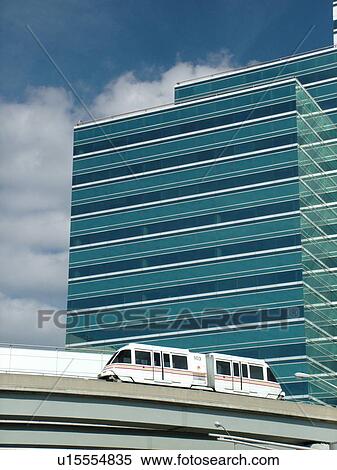 Stock Photography -  Jacksonville, FL, Florida, The Skyway Express, monorail system in South Jacksonville. Fotosearch