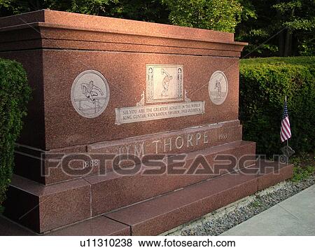 Stock Photo -  Jim Thorpe, PA, Pennsylvania, Poconos, The Jim Thorpe Memorial. Fotosearch