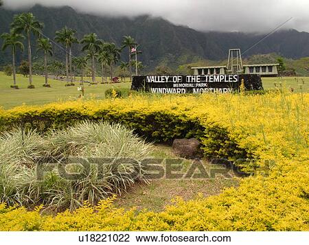 Kaneohe, Oahu, HI, Hawaii, Valley of the Temples Memorial Park Windward Mortuary View Large Photo Image Stock Image - Kaneohe, Oahu, HI, Hawaii, Valley of the Temples Memorial Park Windward Mortuary. Fotosearch