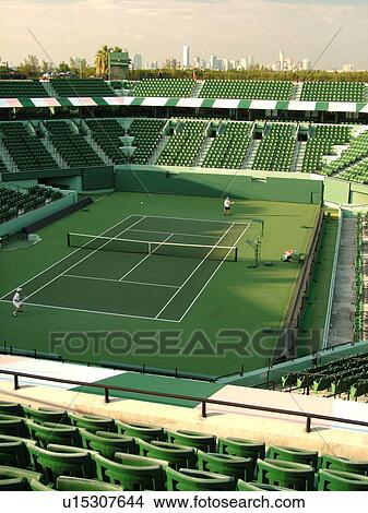 Picture -  Key Biscayne, Miami, FL, International Tennis Center. Fotosearch