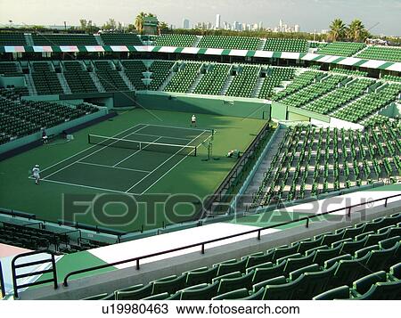 Stock Image -  Key Biscayne, Miami, FL, International Tennis Center. Fotosearch