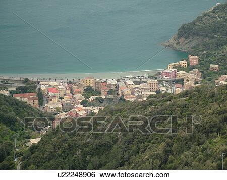 Liguria, Italy, Bonassola, Riviera di Levante, Ligurian Riviera, Europe, Scenic view of the village of Bonassola along the Ligurian Sea. View Large Photo Image Stock Photograph - Liguria, Italy, Bonassola, Riviera di Levante, Ligurian Riviera, Europe, Scenic view of the village of Bonassola along the Ligurian Sea.. Fotosearch