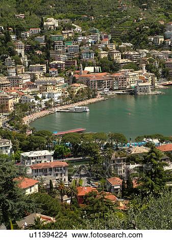 Liguria, Italy, Rapallo, Riviera di Levante, Ligurian Riviera, Europe, Scenic view of the resort town of Rapallo on the Gulf of Tigullio (Gulfo di Tigullio) along the Ligurian Sea on the Ligurian Riviera. View Large Photo Image Picture - Liguria, Italy, Rapallo, Riviera di Levante, Ligurian Riviera, Europe, Scenic view of the resort town of Rapallo on the Gulf of Tigullio (Gulfo di Tigullio) along the Ligurian Sea on the Ligurian Riviera.. Fotosearch