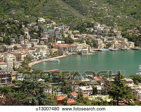 Liguria, Italy, Rapallo, Riviera di Levante, Ligurian Riviera, Europe, Scenic view of the resort town of Rapallo on the Gulf of Tigullio (Gulfo di Tigullio) along the Ligurian Sea on the Ligurian Riviera. View Large Photo Image Stock Image - Liguria, Italy, Rapallo, Riviera di Levante, Ligurian Riviera, Europe, Scenic view of the resort town of Rapallo on the Gulf of Tigullio (Gulfo di Tigullio) along the Ligurian Sea on the Ligurian Riviera.. Fotosearch
