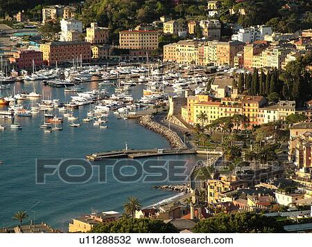 Liguria, Italy, Santa Margherita Ligure, Riviera di Levante, Ligurian Riviera, Europe, Scenic view of the resort town of Santa Margherita Ligure on the Gulf of Tigullio (Gulfo di Tigullo) along the Ligurian Sea on the Ligurian Riviera. View Large Photo Image Stock Image - Liguria, Italy, Santa Margherita Ligure, Riviera di Levante, Ligurian Riviera, Europe, Scenic view of the resort town of Santa Margherita Ligure on the Gulf of Tigullio (Gulfo di Tigullo) along the Ligurian Sea on the Ligurian Riviera.. Fotosearch