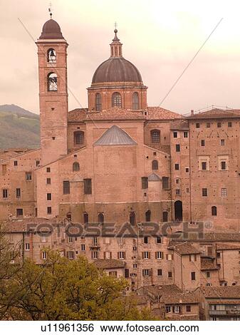 Marche, Italy, Urbino, Europe, Scenic view of the medieval hill town of Urbino. View Large Photo Image Stock Photograph - Marche, Italy, Urbino, Europe, Scenic view of the medieval hill town of Urbino.. Fotosearch