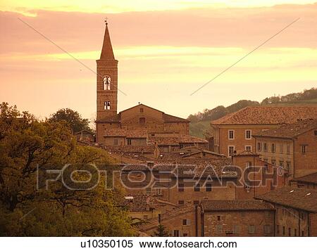 Marche, Italy, Urbino, Europe, Scenic view of the medieval hill town of Urbino at sunrise. View Large Photo Image Stock Photography - Marche, Italy, Urbino, Europe, Scenic view of the medieval hill town of Urbino at sunrise.. Fotosearch