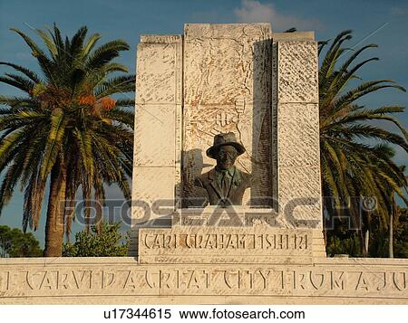 Miami Beach, FL, Florida, Carl Graham Fisher Monument View Large Photo Image Stock Photography - Miami Beach, FL, Florida, Carl Graham Fisher Monument. Fotosearch