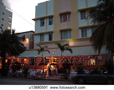 Miami Beach, South Beach, FL, Florida, Ocean Drive, American Riviera, Art Deco District, Leslie, evening View Large Photo Image Stock Image - Miami Beach, South Beach, FL, Florida, Ocean Drive, American Riviera, Art Deco District, Leslie, evening. Fotosearch