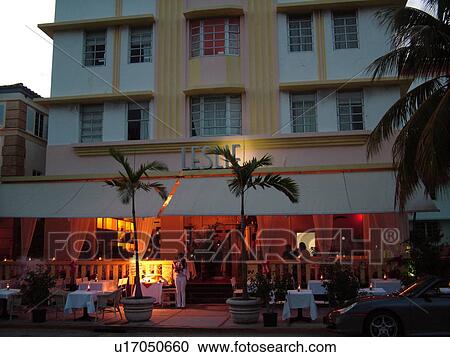 Miami Beach, South Beach, FL, Florida, Ocean Drive, American Riviera, Art Deco District, Leslie, evening View Large Photo Image Stock Image - Miami Beach, South Beach, FL, Florida, Ocean Drive, American Riviera, Art Deco District, Leslie, evening. Fotosearch