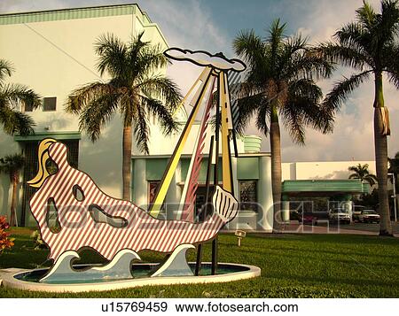 Stock Photo -  Miami Beach, South Beach, FL, Florida, American Riviera, Ocean Drive, Jackie Gleason Theater of the Performing Arts. Fotosearch