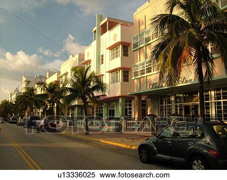 Miami Beach, South Beach, FL, Florida, Ocean Drive, American Riviera, Art Deco District, Ocean Plaza View Large Photo Image Stock Photography - Miami Beach, South Beach, FL, Florida, Ocean Drive, American Riviera, Art Deco District, Ocean Plaza. Fotosearch