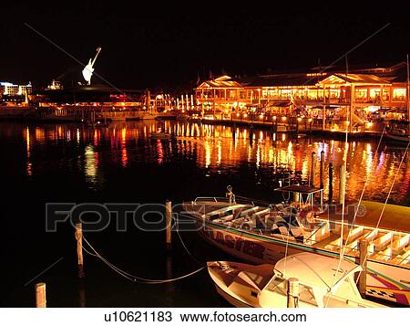 Miami, FL, Florida, Biscayne Bay, Bayside Marketplace, evening View Large Photo Image Stock Image - Miami, FL, Florida, Biscayne Bay, Bayside Marketplace, evening. Fotosearch